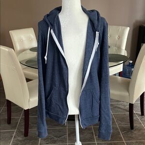 American Apparel Navy Blue Zip-Up Hoodie